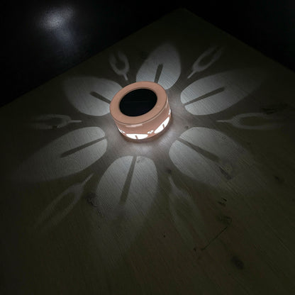 Lampara Solar Suelo Diseño Flor Led Luz