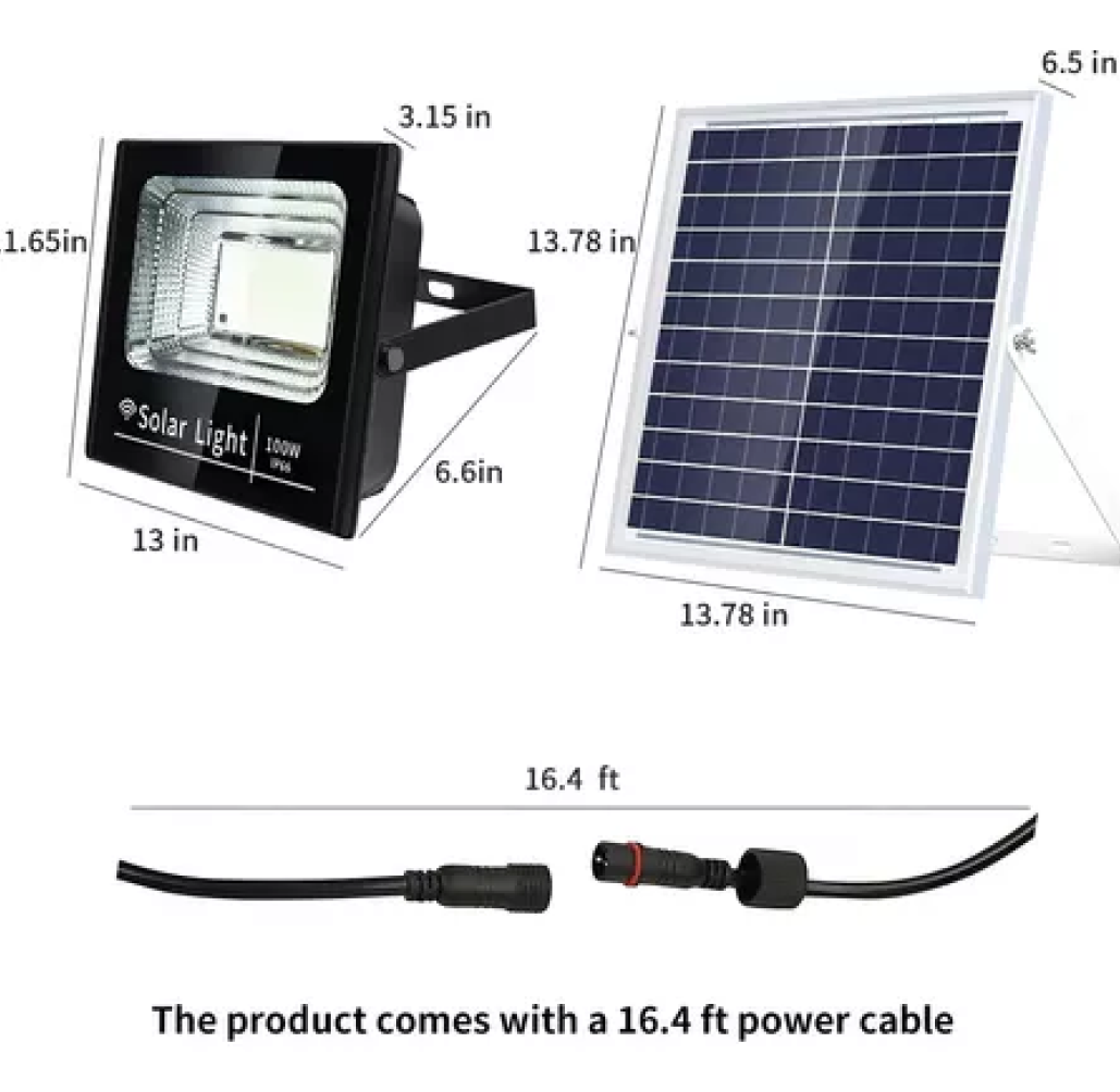 foco solor 300w 170 led