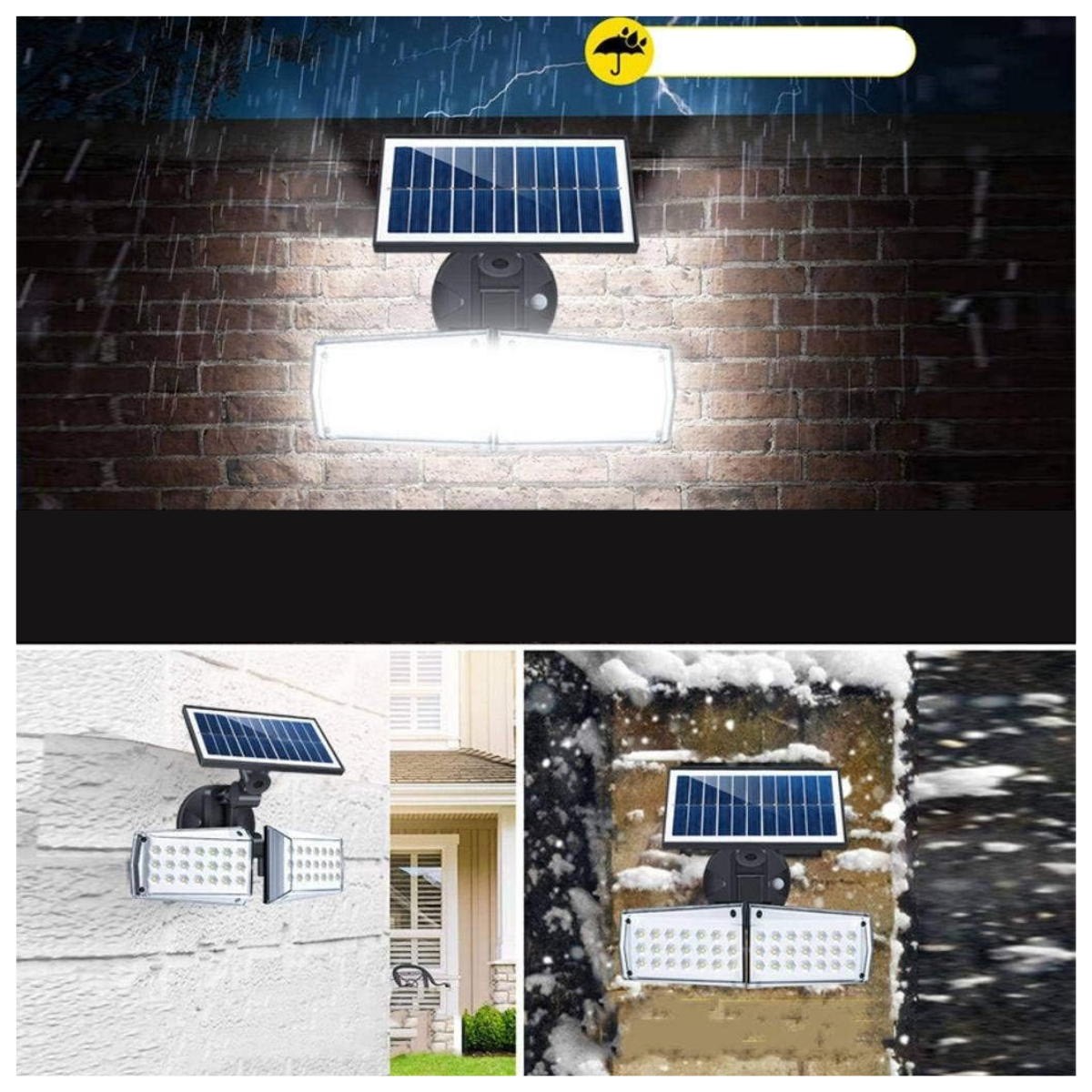 2 Lamparas Led Solar Para Exteriores